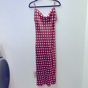 Polka dot cocktail dress